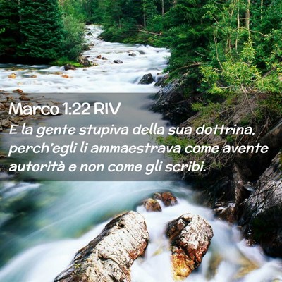 Picture 02 - Marco 1:22 RIV - E la gente stupiva della sua dottrina, - Bible Verse Picture