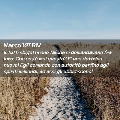 Picture 02 - Marco 1:27 RIV - E tutti sbigottirono talché si domandavano fra - Bible Verse Picture