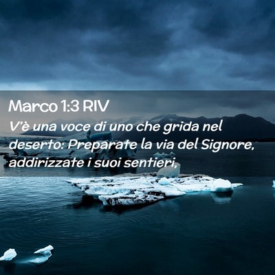 Picture 02 - Marco 1:3 RIV - V’è una voce di uno che grida nel deserto: - Bible Verse Picture