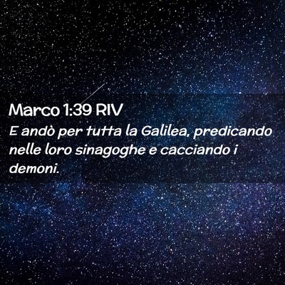 Picture 02 - Marco 1:39 RIV - E andò per tutta la Galilea, predicando nelle - Bible Verse Picture