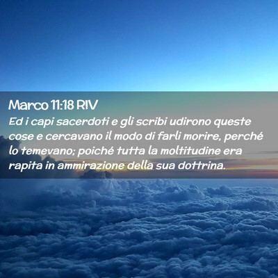 Picture 02 - Marco 11:18 RIV - Ed i capi sacerdoti e gli scribi udirono queste - Bible Verse Picture