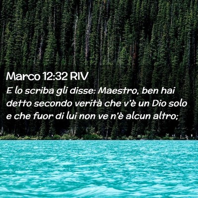 Picture 02 - Marco 12:32 RIV - E lo scriba gli disse: Maestro, ben hai detto - Bible Verse Picture