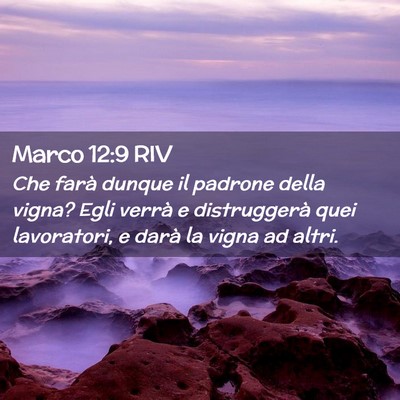 Picture 02 - Marco 12:9 RIV - Che farà dunque il padrone della vigna? Egli - Bible Verse Picture