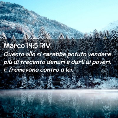 Picture 02 - Marco 14:5 RIV - Questo olio si sarebbe potuto vendere più di - Bible Verse Picture