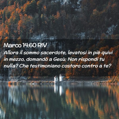 Picture 02 - Marco 14:60 RIV - Allora il sommo sacerdote, levatosi in piè quivi - Bible Verse Picture