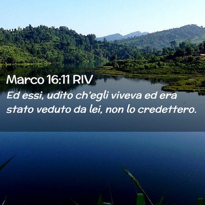 Picture 02 - Marco 16:11 RIV - Ed essi, udito ch’egli viveva ed era stato - Bible Verse Picture