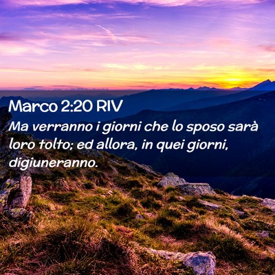 Picture 02 - Marco 2:20 RIV - Ma verranno i giorni che lo sposo sarà loro - Bible Verse Picture