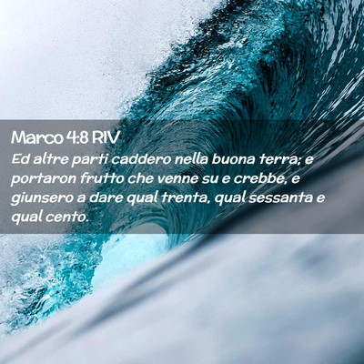 Picture 02 - Marco 4:8 RIV - Ed altre parti caddero nella buona terra; e - Bible Verse Picture