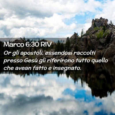 Picture 02 - Marco 6:30 RIV - Or gli apostoli, essendosi raccolti presso Gesù - Bible Verse Picture