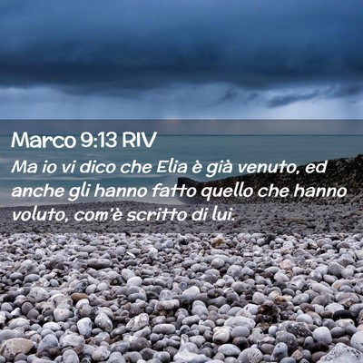Picture 02 - Marco 9:13 RIV - Ma io vi dico che Elia è già venuto, ed anche - Bible Verse Picture