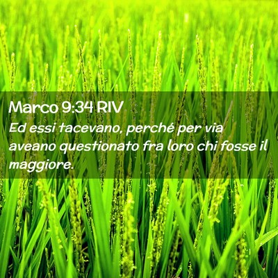 Picture 02 - Marco 9:34 RIV - Ed essi tacevano, perché per via aveano - Bible Verse Picture