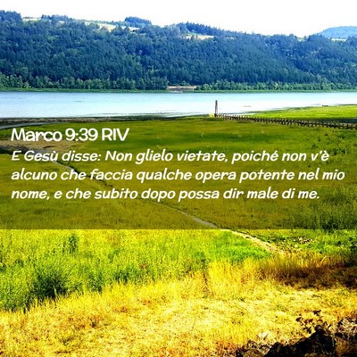 Picture 02 - Marco 9:39 RIV - E Gesù disse: Non glielo vietate, poiché non - Bible Verse Picture