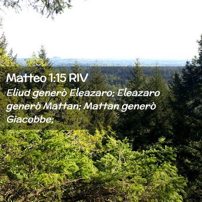 Picture 02 - Matteo 1:15 RIV - Eliud generò Eleazaro; Eleazaro generò Mattan; - Bible Verse Picture