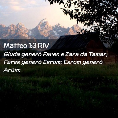Picture 02 - Matteo 1:3 RIV - Giuda generò Fares e Zara da Tamar; Fares - Bible Verse Picture
