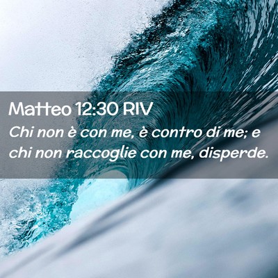 Picture 02 - Matteo 12:30 RIV - Chi non è con me, è contro di me; e chi non - Bible Verse Picture
