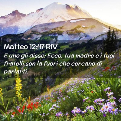 Picture 02 - Matteo 12:47 RIV - E uno gli disse: Ecco, tua madre e i tuoi - Bible Verse Picture