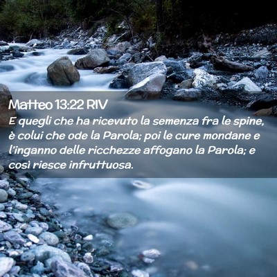 Picture 02 - Matteo 13:22 RIV - E quegli che ha ricevuto la semenza fra le spine, - Bible Verse Picture