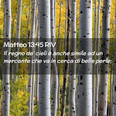 Picture 02 - Matteo 13:45 RIV - Il regno de’ cieli è anche simile ad un - Bible Verse Picture