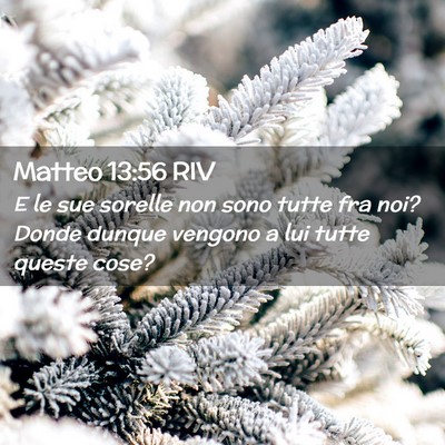 Picture 02 - Matteo 13:56 RIV - E le sue sorelle non sono tutte fra noi? Donde - Bible Verse Picture