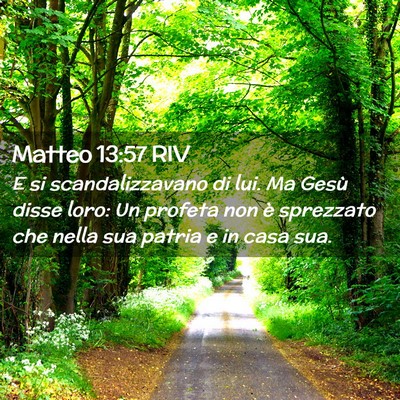 Picture 02 - Matteo 13:57 RIV - E si scandalizzavano di lui. Ma Gesù disse loro: - Bible Verse Picture