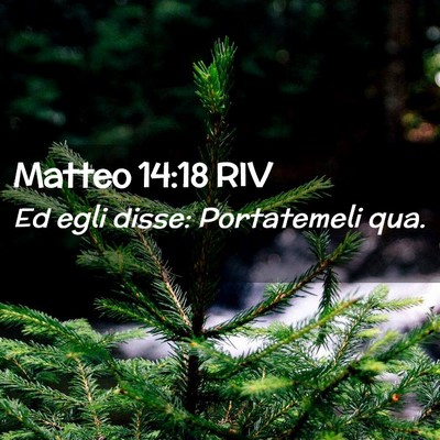 Picture 02 - Matteo 14:18 RIV - Ed egli disse: Portatemeli - Bible Verse Picture