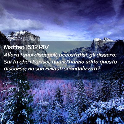 Picture 02 - Matteo 15:12 RIV - Allora i suoi discepoli, accostatisi, gli - Bible Verse Picture