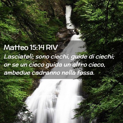 Picture 02 - Matteo 15:14 RIV - Lasciateli; sono ciechi, guide di ciechi; or se - Bible Verse Picture