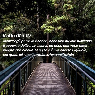 Picture 02 - Matteo 17:5 RIV - Mentr’egli parlava ancora, ecco una nuvola - Bible Verse Picture