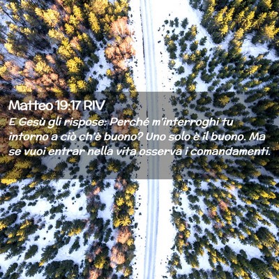 Picture 02 - Matteo 19:17 RIV - E Gesù gli rispose: Perché m’interroghi tu - Bible Verse Picture
