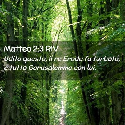 Picture 02 - Matteo 2:3 RIV - Udito questo, il re Erode fu turbato, e tutta - Bible Verse Picture