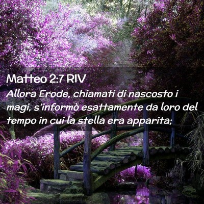 Picture 02 - Matteo 2:7 RIV - Allora Erode, chiamati di nascosto i magi, - Bible Verse Picture
