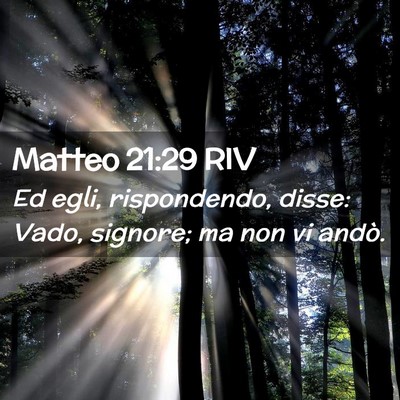 Picture 02 - Matteo 21:29 RIV - Ed egli, rispondendo, disse: Vado, signore; ma - Bible Verse Picture