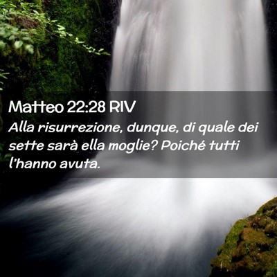 Picture 02 - Matteo 22:28 RIV - Alla risurrezione, dunque, di quale dei sette - Bible Verse Picture
