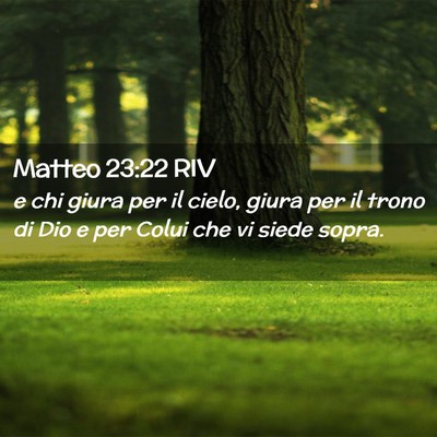 Picture 02 - Matteo 23:22 RIV - e chi giura per il cielo, giura per il trono di - Bible Verse Picture