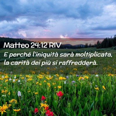 Picture 02 - Matteo 24:12 RIV - E perché l’iniquità sarà moltiplicata, la - Bible Verse Picture