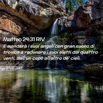 Picture 02 - Matteo 24:31 RIV - E manderà i suoi angeli con gran suono di tromba - Bible Verse Picture