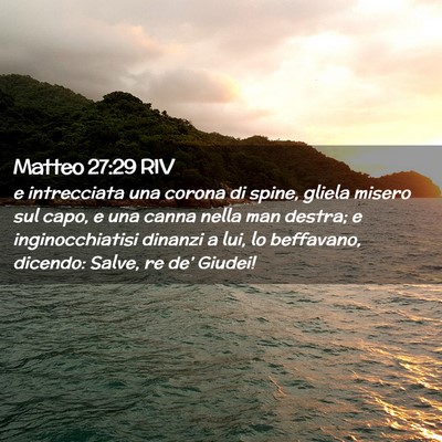 Picture 02 - Matteo 27:29 RIV - e intrecciata una corona di spine, gliela misero - Bible Verse Picture