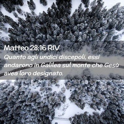 Picture 02 - Matteo 28:16 RIV - Quanto agli undici discepoli, essi andarono in - Bible Verse Picture