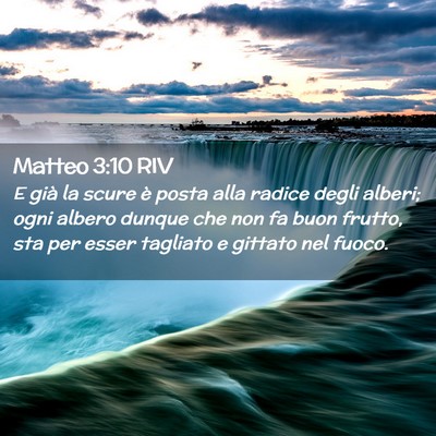 Picture 02 - Matteo 3:10 RIV - E già la scure è posta alla radice degli - Bible Verse Picture