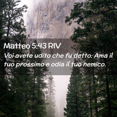 Picture 02 - Matteo 5:43 RIV - Voi avete udito che fu detto: Ama il tuo prossimo - Bible Verse Picture