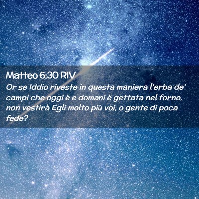 Picture 02 - Matteo 6:30 RIV - Or se Iddio riveste in questa maniera l’erba - Bible Verse Picture