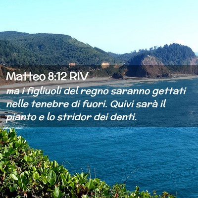 Picture 02 - Matteo 8:12 RIV - ma i figliuoli del regno saranno gettati nelle - Bible Verse Picture