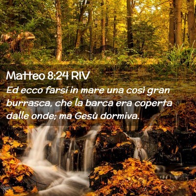 Picture 02 - Matteo 8:24 RIV - Ed ecco farsi in mare una così gran burrasca, - Bible Verse Picture