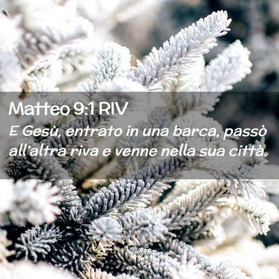 Picture 02 - Matteo 9:1 RIV - E Gesù, entrato in una barca, passò all’altra - Bible Verse Picture