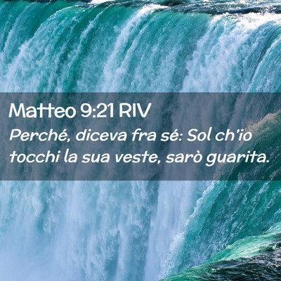 Picture 02 - Matteo 9:21 RIV - Perché, diceva fra sé: Sol ch’io tocchi la - Bible Verse Picture