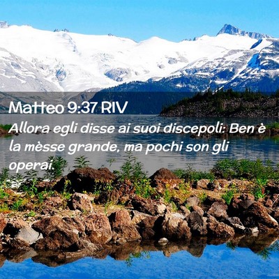 Picture 02 - Matteo 9:37 RIV - Allora egli disse ai suoi discepoli: Ben è la - Bible Verse Picture