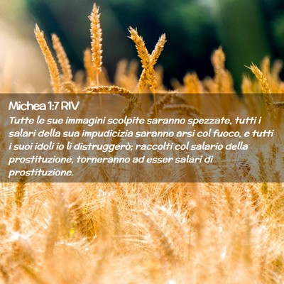 Picture 02 - Michea 1:7 RIV - Tutte le sue immagini scolpite saranno spezzate, - Bible Verse Picture