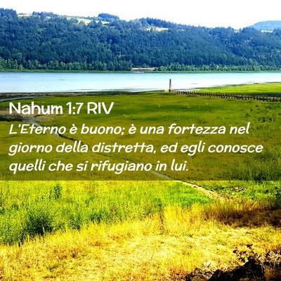 Picture 02 - Nahum 1:7 RIV - L’Eterno è buono; è una fortezza nel giorno - Bible Verse Picture