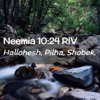 Picture 02 - Neemia 10:24 RIV - Hallohesh, Pilha, - Bible Verse Picture