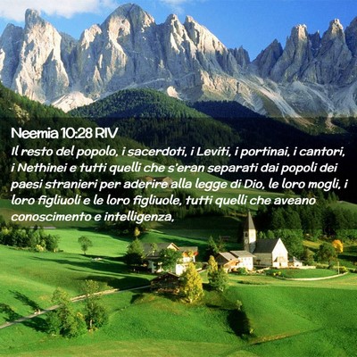 Picture 02 - Neemia 10:28 RIV - Il resto del popolo, i sacerdoti, i Leviti, i - Bible Verse Picture